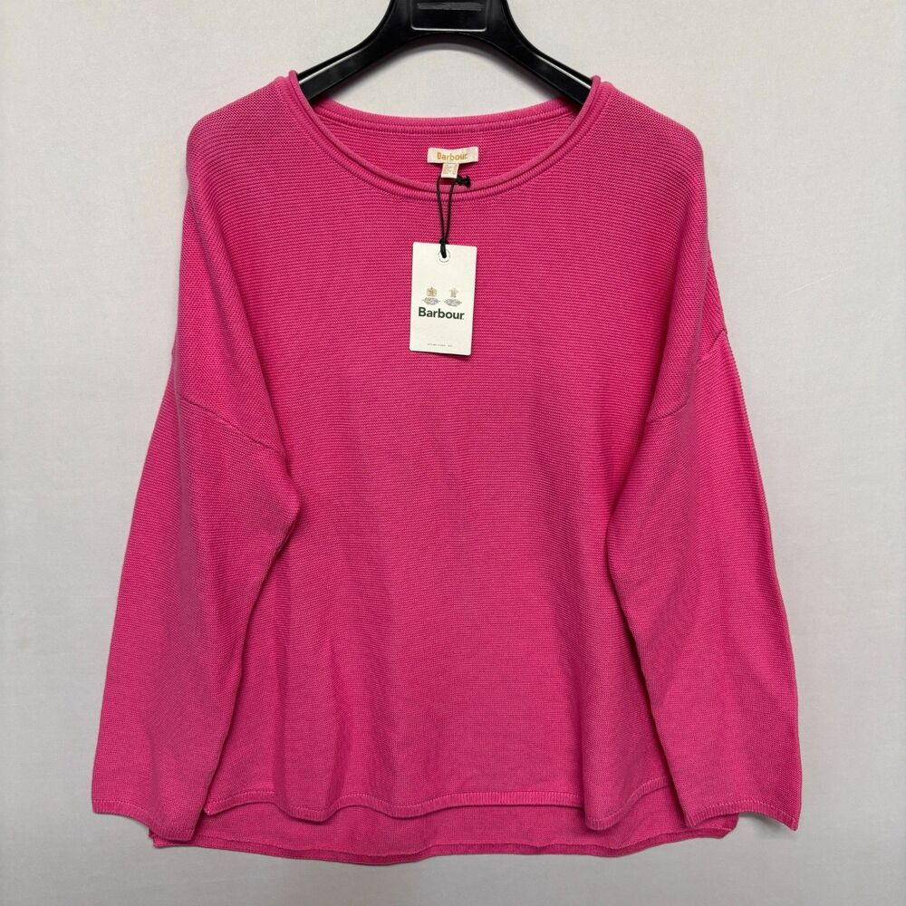NWT Barbour Women Mariner Knit Pullover Sweater Size US 12 UK 16 Cotton C135 -1